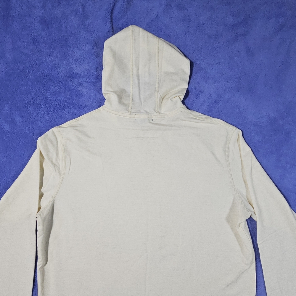 PETER MILLAR GOLF WOOL HOODIE SWEATER -M- IVORY WHITE -CROWN CRAFTED -STRETCH - Picture 11 of 15